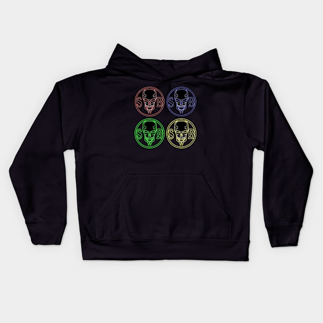 4 Color SB Logo design Kids Hoodie by SolaceBetrayal